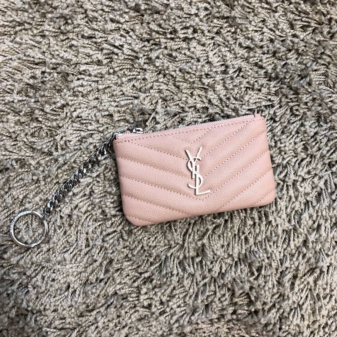 Saint Laurent Chain Wallet 13cm Pink – Fapert