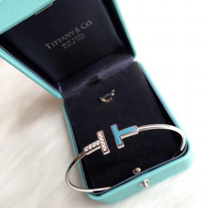 Tiffany & Co Tiffany T White Turquoise Bracelet 23039