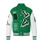 LV Green Letterman Varsity Jacket FW22